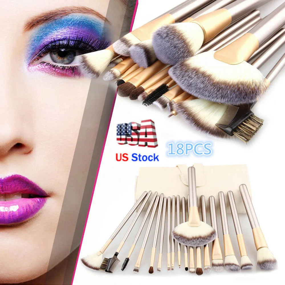 12/18/24Pcs Makeup Brushes Professional Soft Cosmetics Make Up Brush Set Kabuki Foundation Lipstick Brush Beauty maquillaje
