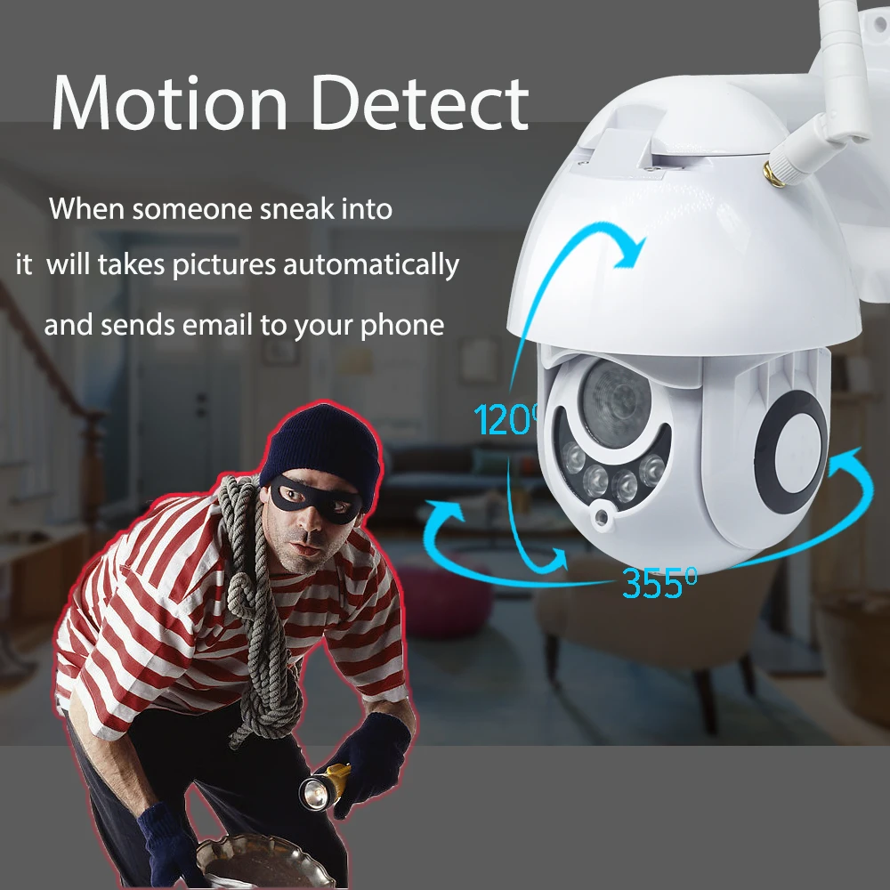 Câmera de Segurança sem Fio ao ar Livre à Prova Câmera de Detecção de Movimento Áudio em Dois Dwifi Água Wifi & Sentidos ip Câmera Inteligente 1080 p 5 1080 p câmera de segurança sem fio