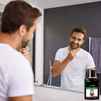 

New Hot Men Beard Wash Shampoo Deep Cleansing Nourish Natural Luster Foam Care Fluid SMR88