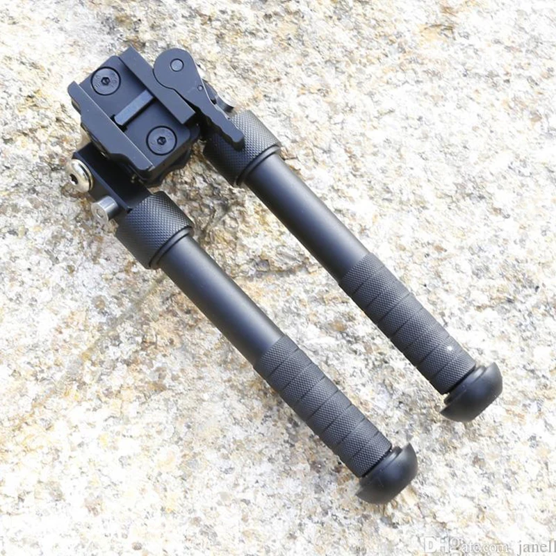 V8 Tactical Rifle Bipod Bracket 20mm Rail Bracket Sniper Telescopic Bipod Black
