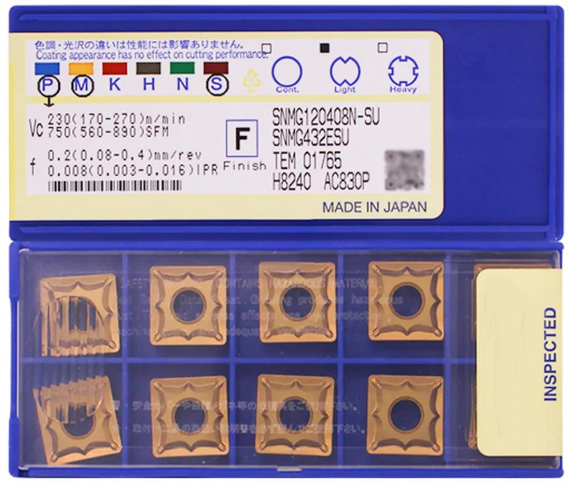 Inserções quadradas cnc para girar snmg-su-ux snmg120408n