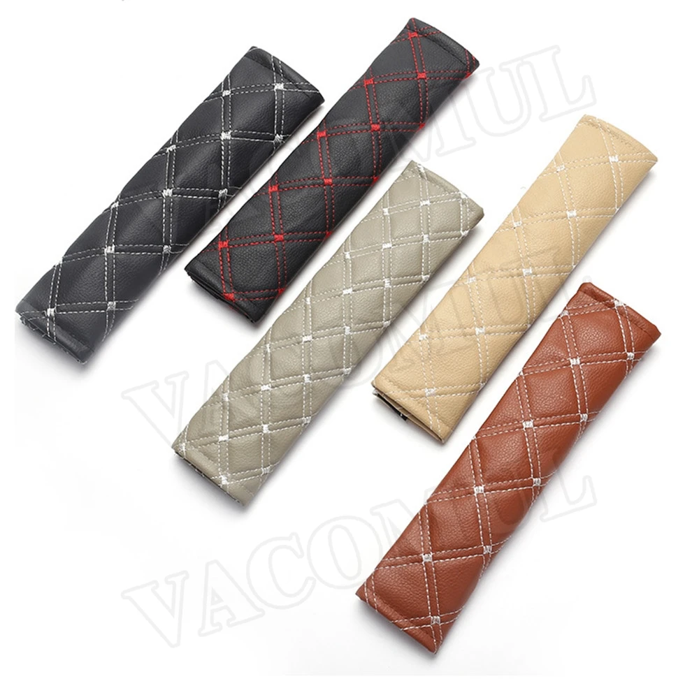 1pc Seat Belt Covers Car PU Leather Car Shoulder Pad For Adults Youth Kids Car Truck SUV Airplane Carmera Backpack Straps