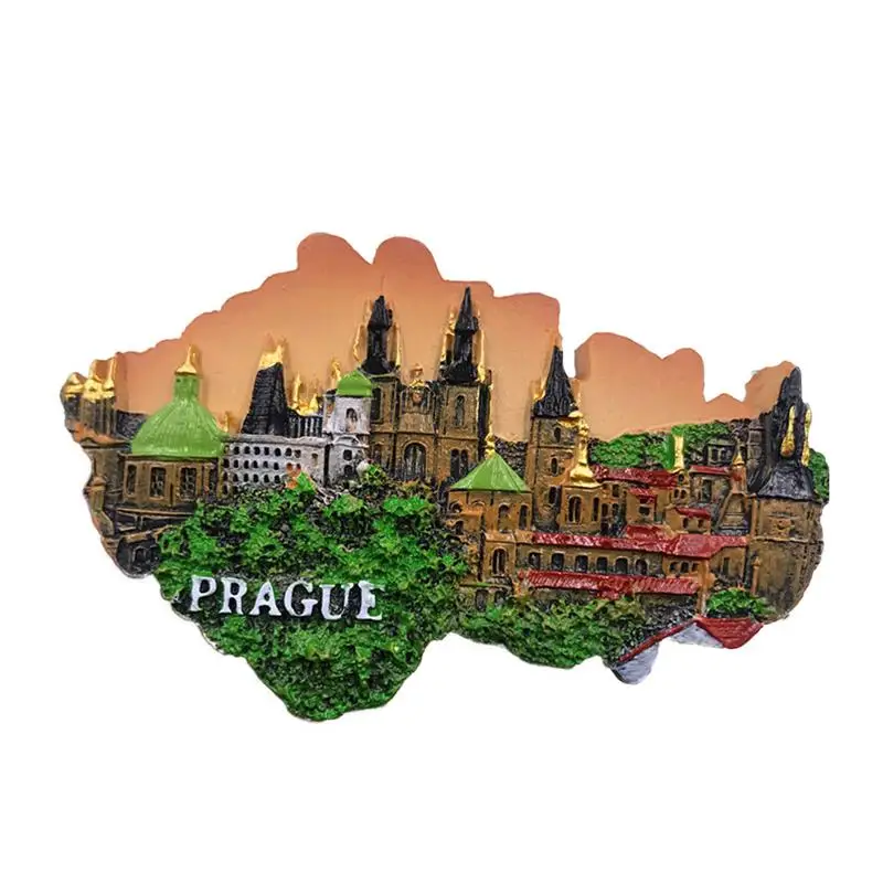 Мадрид Испания Магнитная паста украшение дома магнитный холодильник стикер всемирно известный город туристические живописные пятна - Цвет: Prague