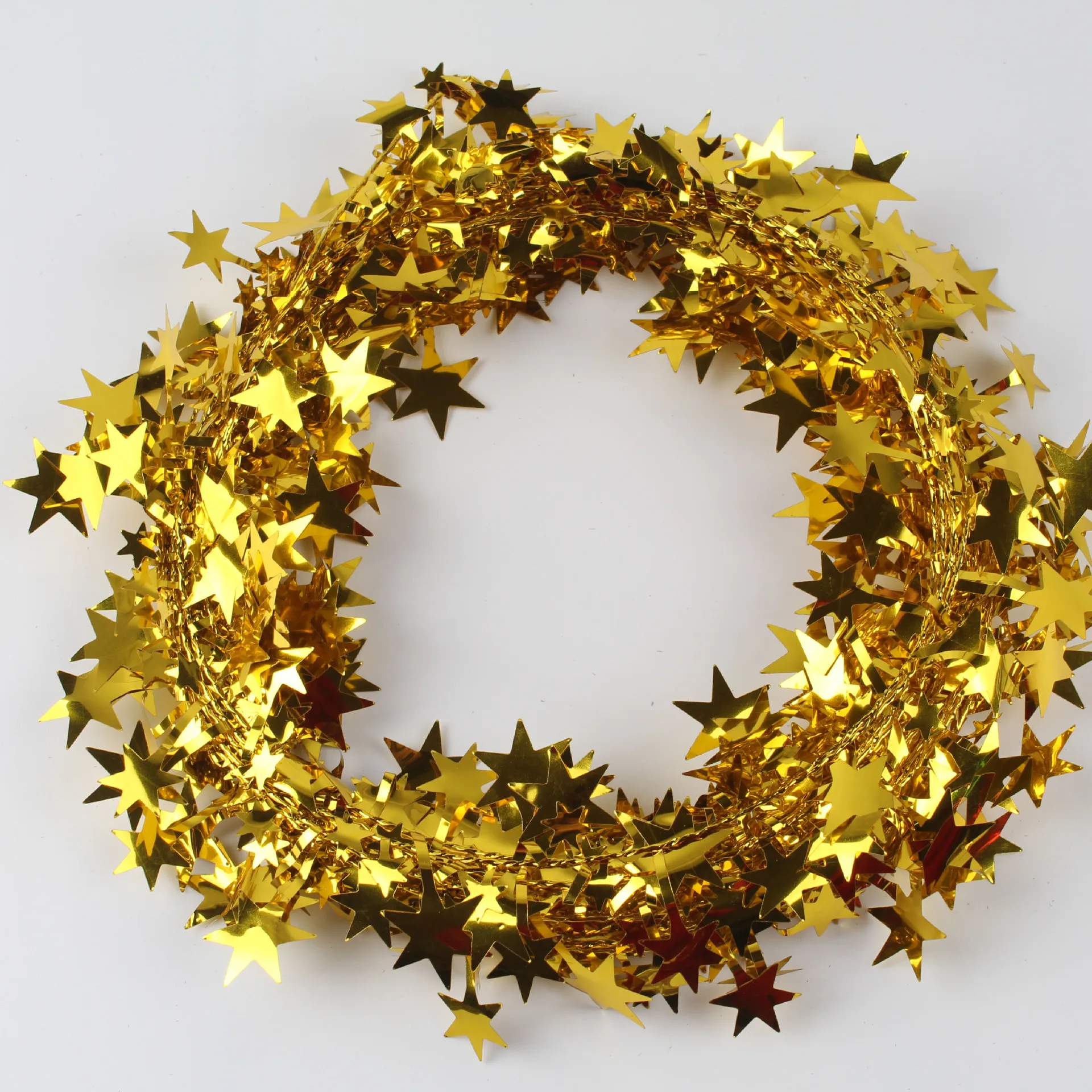 7.5 meter Gold Silver Stars Wire Garland Xmas Tree Decoration