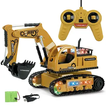 

2.4Ghz 4 CH 1:24 RC Excavator Toy Remote Control Engineering Car with Lights Plastic Excavator RTR For Kids Christmas Gifts