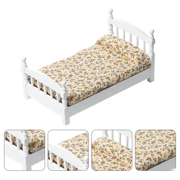 

1Pc Mini House Supplies Mini Furniture Mini House Furniture Mini House Bed Mini Single Bed For Kids Decor Children Mini House