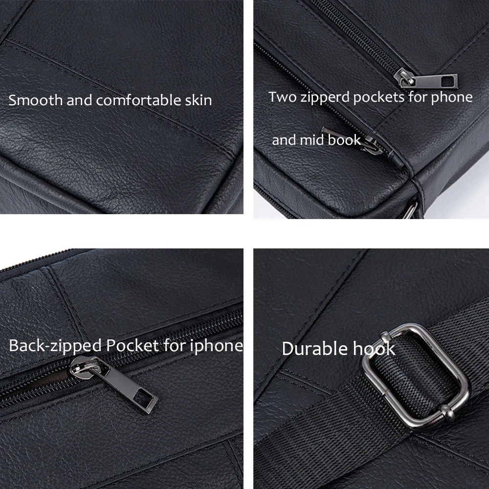  WESTAL Men's Shoulder Bag Men's Genuine Leather Bag Male Small Crossbody Bags for Men Messenger Bag - 32819972223