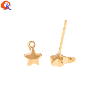 

Cordial Design 100Pcs 5*7MM Jewelry Accessories/Hand Made/Genuine Gold Plating/Star Shape/Earrings Stud/DIY Jewelry Making