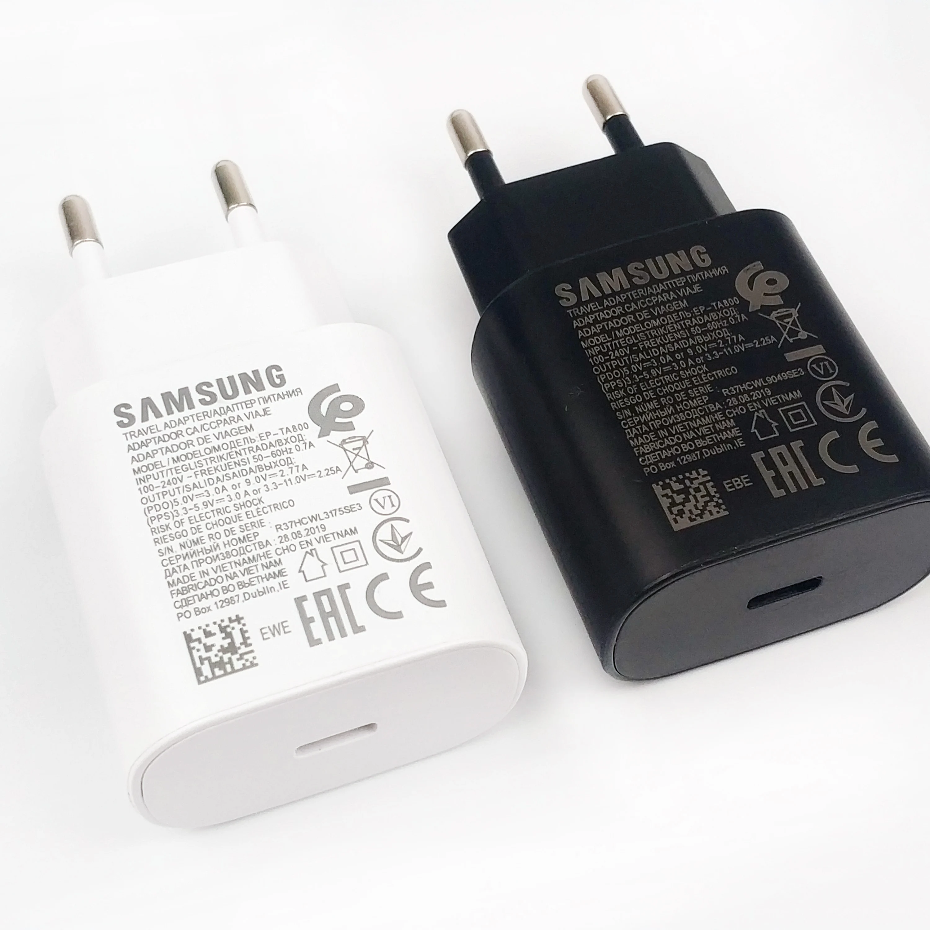 Samsung galaxy Note 10 Зарядное устройство usb PD type-c кабель 25 Вт супер быстрый ЕС Зарядка адаптер EP-TA800 для Note 10 plus 10 A90 A80 S10