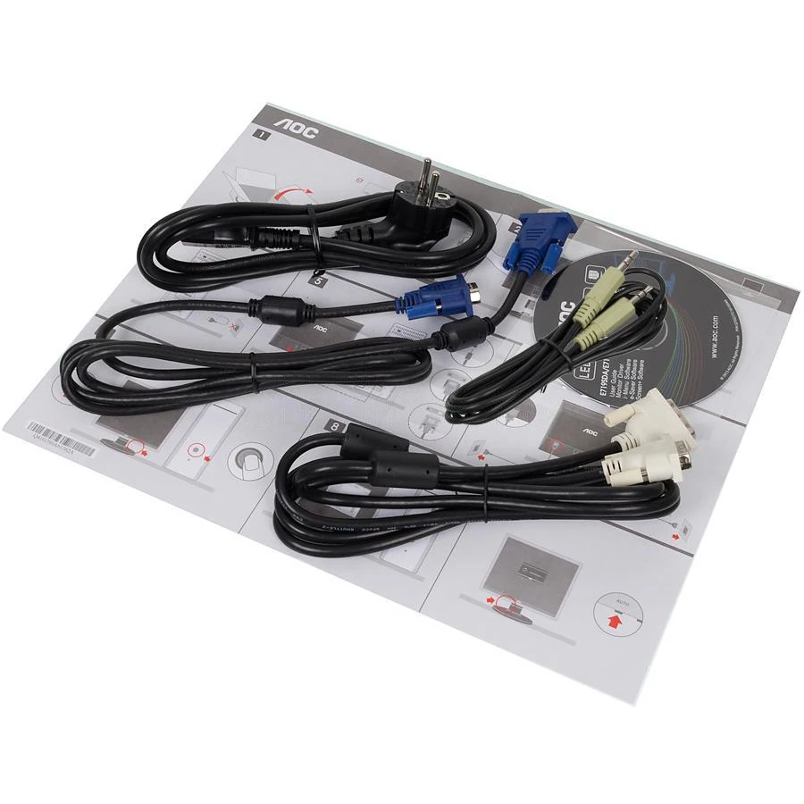 Монитор AOC 17" e719sda(00/01) серебристый TN+film LED 5ms 5:4 DVI M/M Mat 250cd