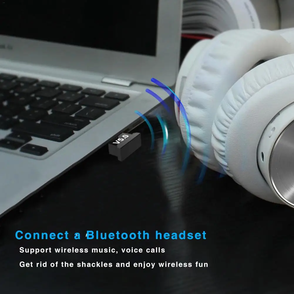 Bluetooth адаптер 5,0 USB Настольный компьютер Бесплатный привод Bluetooth аудио ресивер Музыка Аудио приемник передатчик USB интерфейс