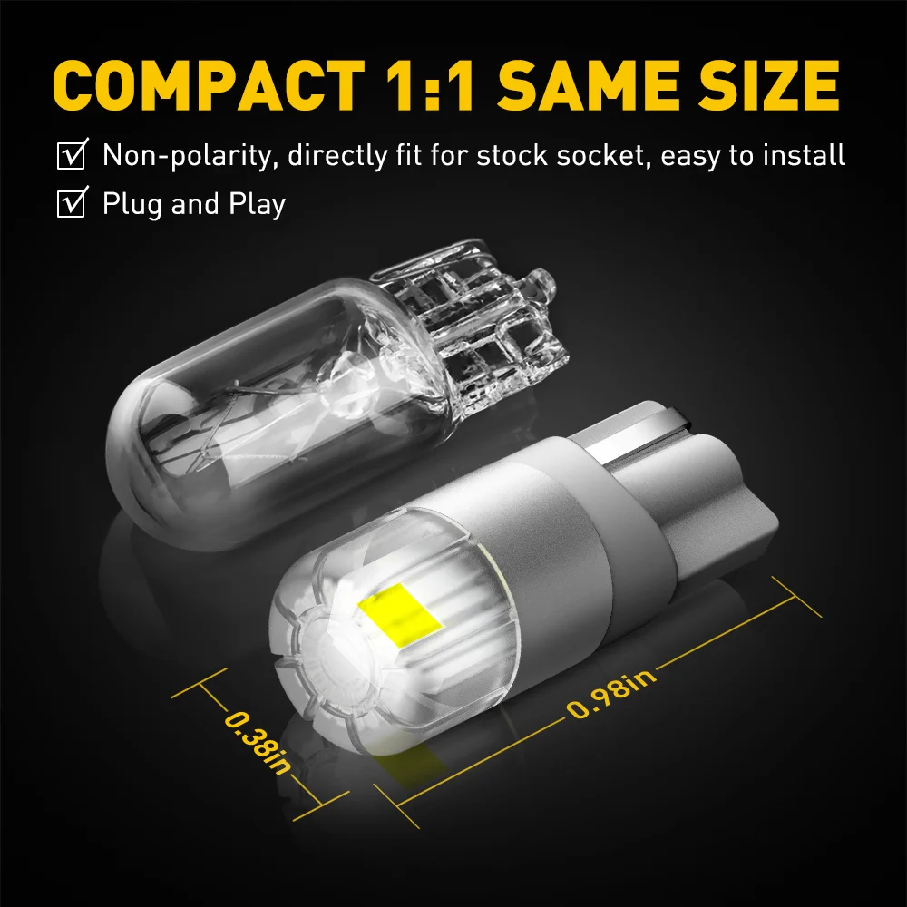 Ampoule LED T10 - W5W 5 Leds Canbus