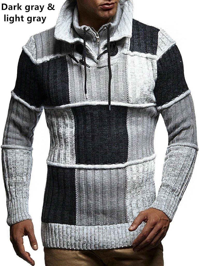 ZOGAA 2019 Solid Plaid Knitted Sweater Men Clothes Christmas Sweater Men Clothing 2019 Winter Man Pullover Men Sweater Coat ZOGAA 2019 Solid Plaid Knitted Sweater Men Clothes Christmas Sweater Men Clothing 2019 Winter Man Pullover Men Sweater Coat
