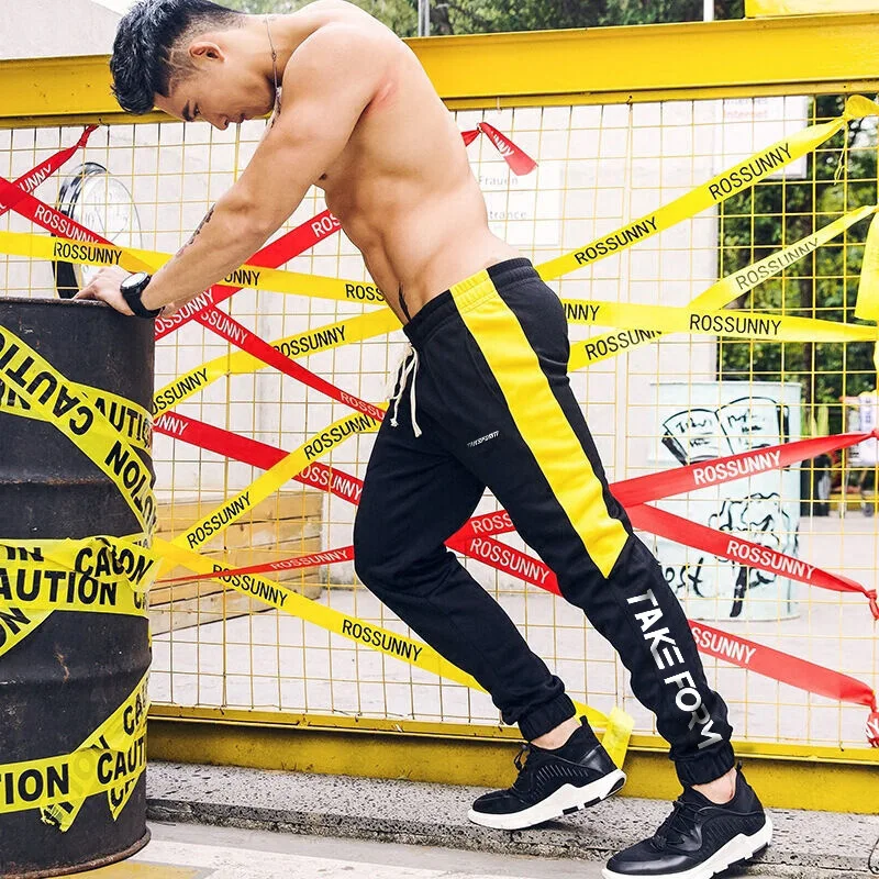 

New Fashion Casual Sports Drawstring Top Pants Men's Loose Breathable Quick-Drying Fitness Running Training Pants