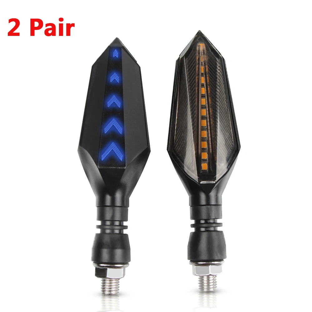 2 Pair YE-BU Мотоцикл сигнальный светильник мигающий 12 Светодиодный светильник s для HONDA XADV X-ADV 750 MSX125 CRF1000L Африка Твин CBF600/SA HORNET CB919 - Цвет: 2 Pair YE-BU