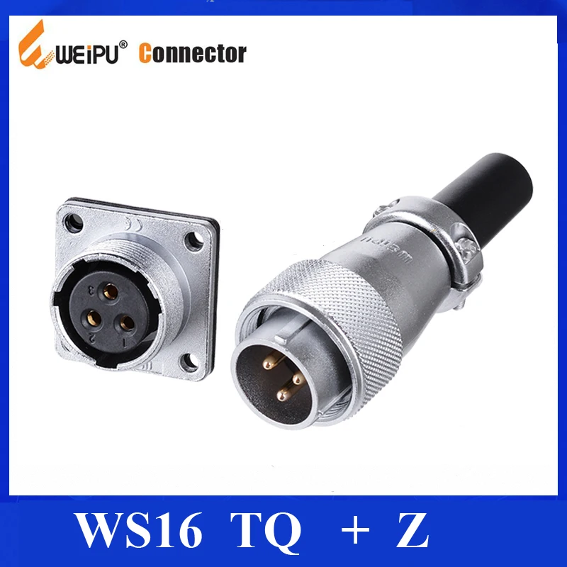 Разъем Weipu WS16 TQ+ Z 2 3 4 5 7 9 10 Pin штекер Женский Квадратный фланец панель крепление гнездо