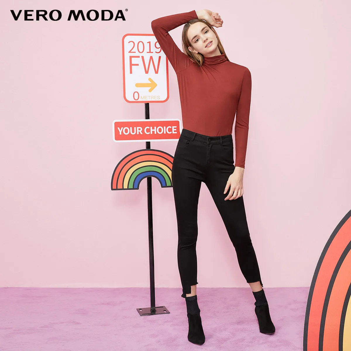 Vero Moda новые женские Нерегулярные манжеты обтягивающие укороченные джинсы | 319349549