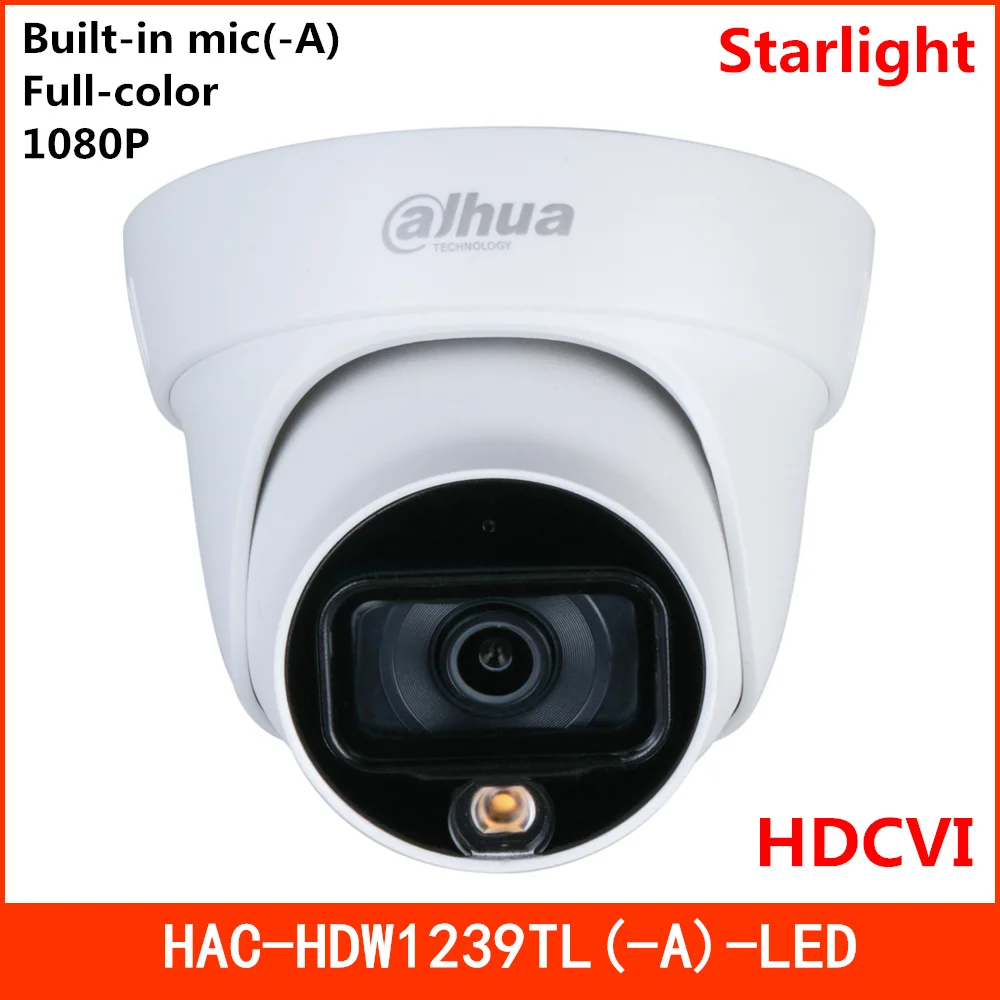 Камера Dahua Lite Plus Series 2M Full color Starlight HDCVI светодиодный экран 20 м встроенный микрофон