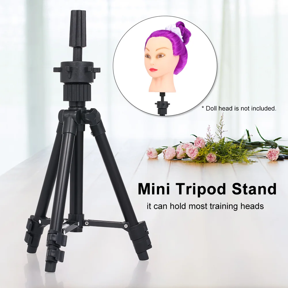 

Wig Stand Adjustable Metal Mannequin Tripod Stand Camera Tripod Stand Manikin Head Cosmetology Training Doll Head Stand