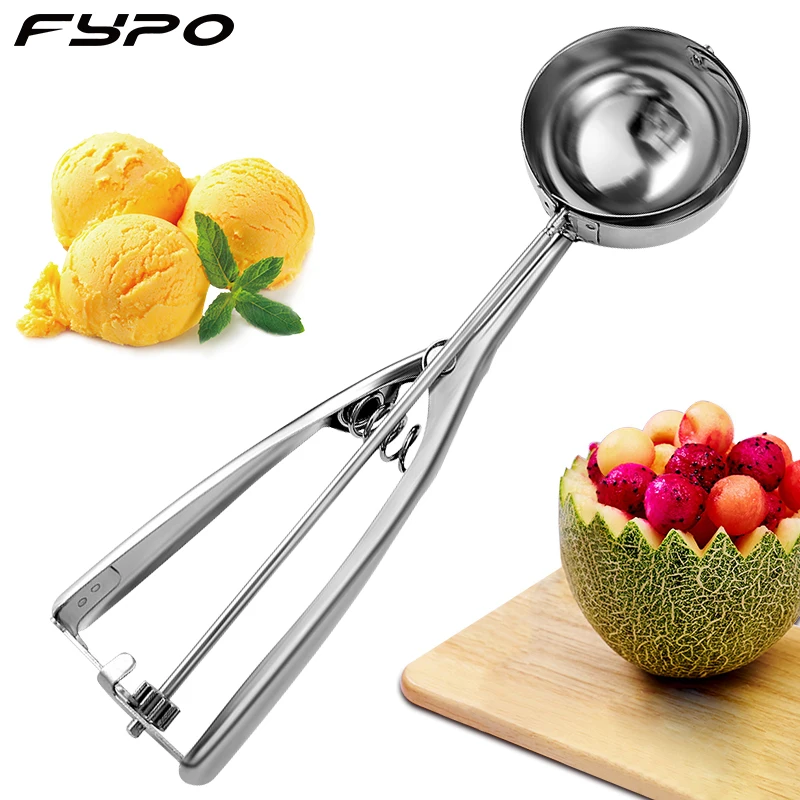 Ice Cream Scoop ,Stainless Steel Cookie Scoops with Trigger Release, Spherical Scoops for Mashed Potatoes kitchen Accessories