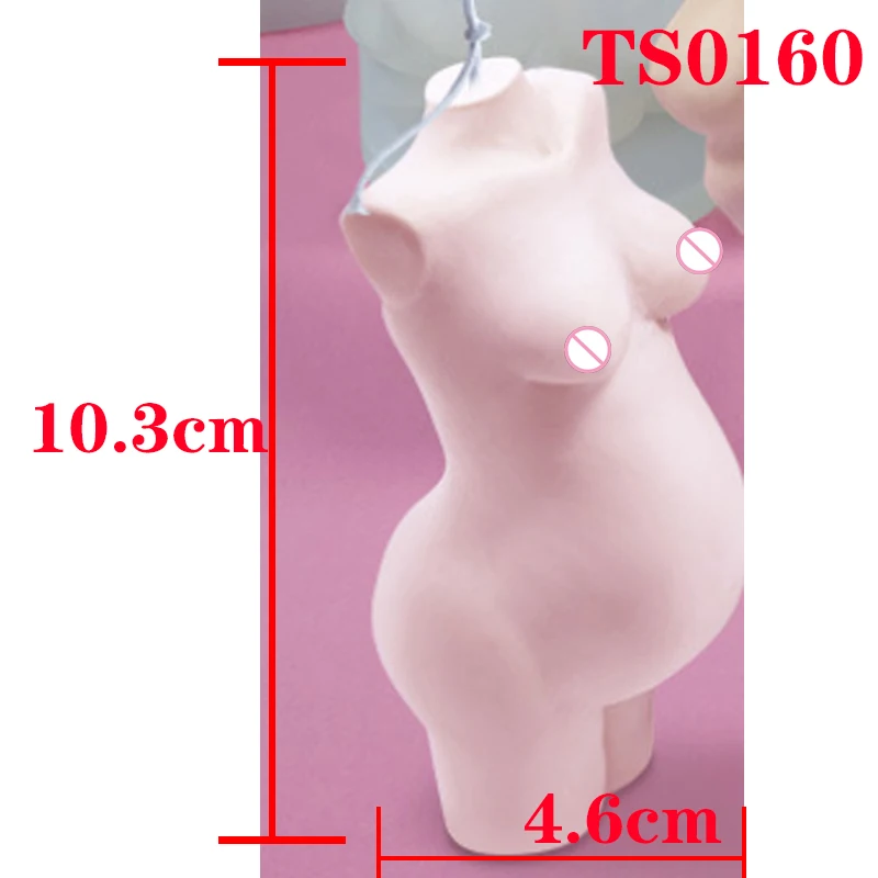 

PRZY-Silicone 3D Human Body Soap Molds, Candle, Gypsum, Chocolate, Cake Mold, Clay Resin Moulds, Pregnant Woman