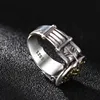 100%-Anillo de Plata de Ley 925 macizo auténtico para hombre, joyería ajustable, de León, Vintage, Steampunk, Retro, para motorista ► Foto 3/6