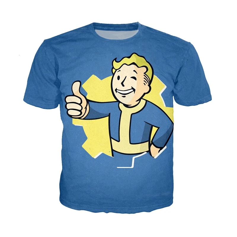 As shown 6 Модная летняя электронная видео игра Fallout 3D принт для мужчин и женщин уличная одежда в стиле хип-хоп пуловер забавные крутые футболки хараюку одежда - Цвет: As shown 6