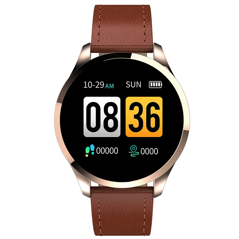 YOCUBY Смарт часы Relogio здоровья фитнес браслет с измерением давления шагомер часы с функцией измерения пульса Reloj Inteligente Q9 - Цвет: gold leather