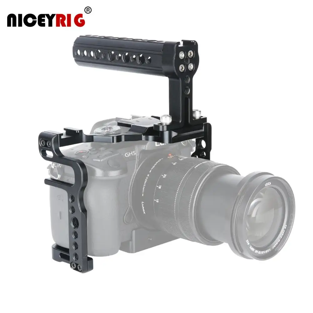 NICEYRIG для Panasonic Lumix GH5 GH5s камера для фотосъемки комплект с натовским сыром Верхняя ручка NATO Rail 1/4 3/8 винт Холодный башмак