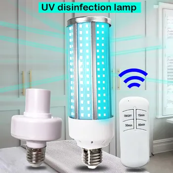 

UVC Germicidal Lamp 230LED E27 60W LED Disinfection Light With Remote Control 30W 60W Sterilization Lamp Mite Removal Bulb