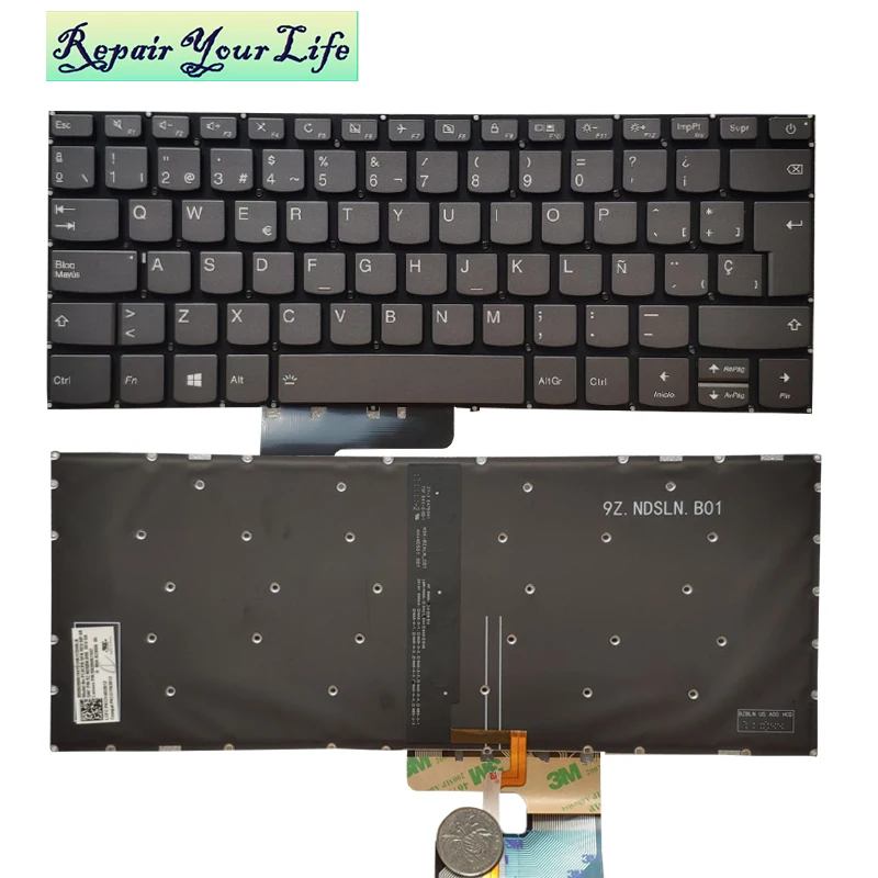 Клавиатура для ноутбука SP Испанский для lenovo 330-14IKB 330-14ISK 9Z. NDSLN. B01 sn20m6196901 HSK-BZBBN 01 PK1314D2B00 с подсветкой черный