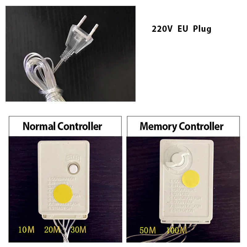 100 м/800 светодиодный гирлянда Рождественская уличная Волшебная светлая гирлянда для свадебной вечеринки Новогоднее украшение праздничный свет 220 В Memor
