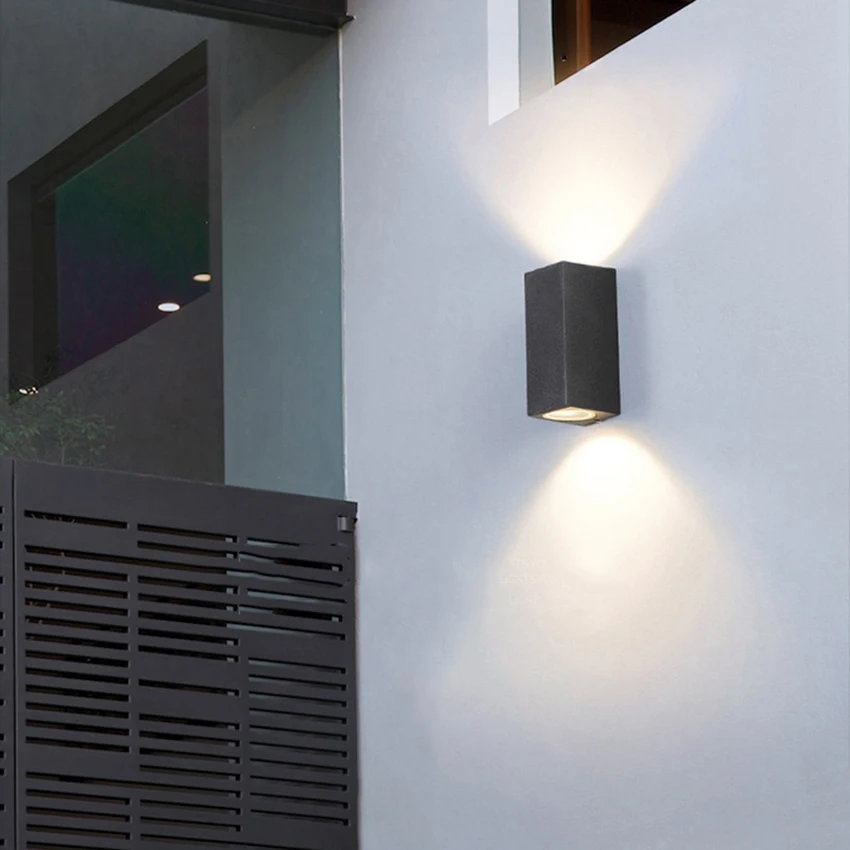 Najtaniej 3 W 6 W LED aluminium kinkiet światło werandy kinkiet kwadratowy odkryty wodoodporna lampa ścienna światła ogrodowe nowoczesne kinkiety BL22