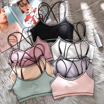 

LERFEY Bra Women Sport Top Cotton Sports Bra Breathable Underwear For Female Seamless Bras Vest Top Sportswear