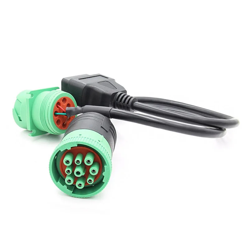 16Pin мужского и женского пола J1939 9 Pin Deutsch адаптер для грузовиков 9 Pin к OBD2 Интерфейс грузовик ось Y кабель адаптер OBDII, нашникиов для грузовиков