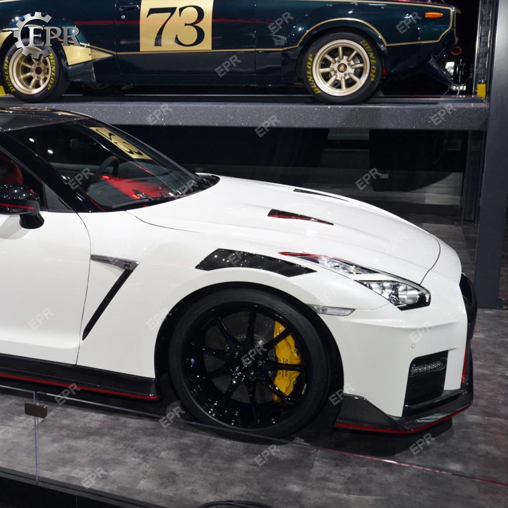 Для Nissan R35 GTR 2008- NIS стиль углеродное волокно переднее вентилируемое крыло комплект отделки