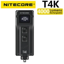 Nitecore t4k 4000 lumens portátil chaveiro lanterna, 4 leds luz super brilhante, built-in bateria usando USB-C de carregamento