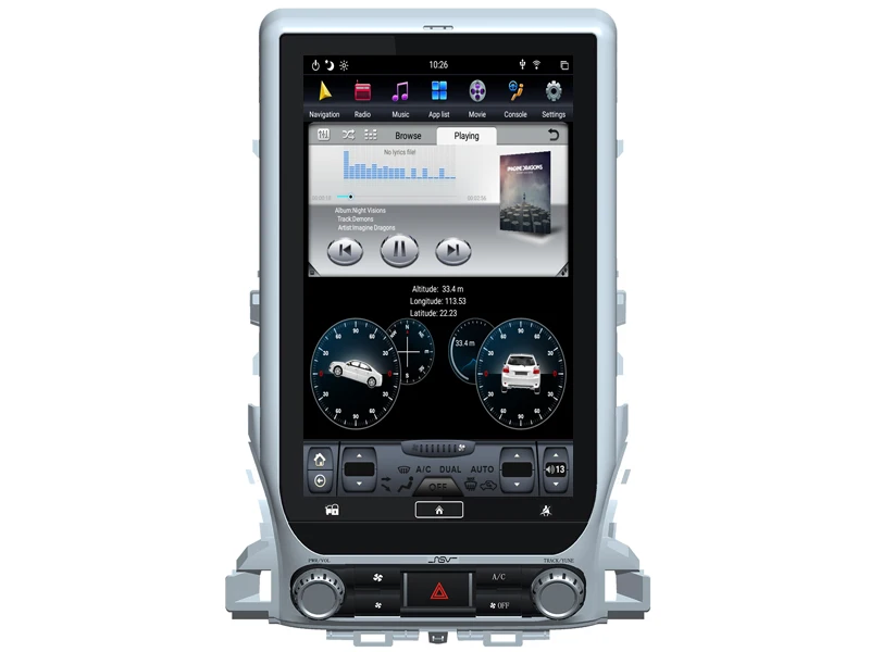 AVGOTOP Android 8,1 Tesla автомобильный DVD gps навигатор для TOYOTA LAND CRUISER 2008- 6 ядер+ 4G+ 32G ips экран