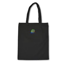 Sad рвущая лягушка печать на заказ сумка шоппер дизайн белый большой унисекс модные дорожные холщовые сумки Bolsa Feminina