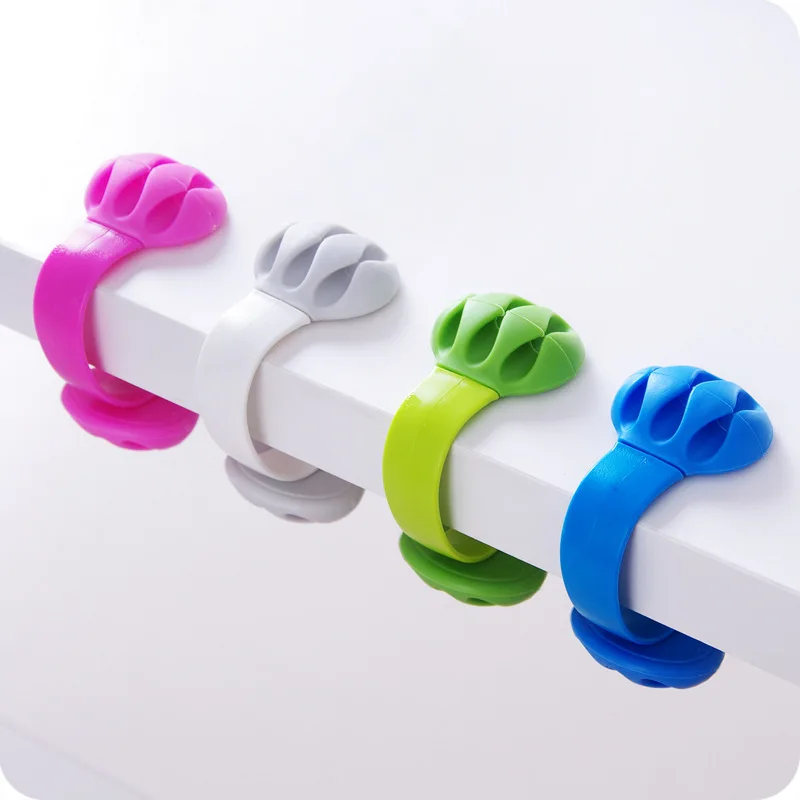 

Newest USB Cable Wire Organizer Cable Clip Tidy USB Charger Cord Holder desktop Cable Fixed clamp