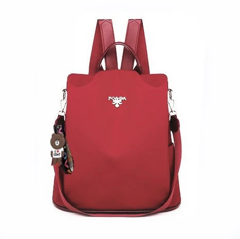 Новая мода, повседневные женские рюкзаки с защитой от краж, кошелек, рюкзак, цветная сумка на плечо для девочек-подростков, Mochila Bolsa Feminina - Цвет: Red