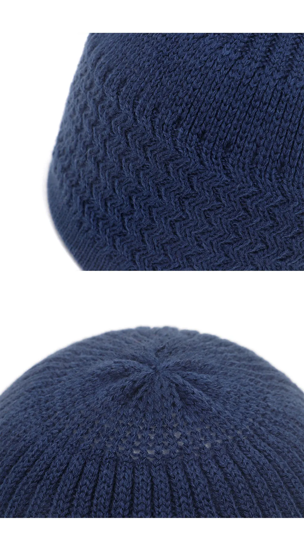 2021 New Pencil Cap Otton Skull Cap Beanie Kufi with Checkered-Knit Pattern in Solid Colors for Everyday Wear