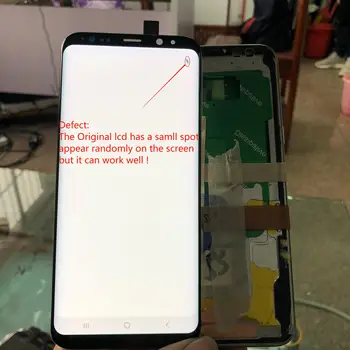 

For Samsung Galaxy s8+ plus G955 G955F LCD Display with Touch Screen Digitizer Assembly with a spot + frame Original Amoled LCD