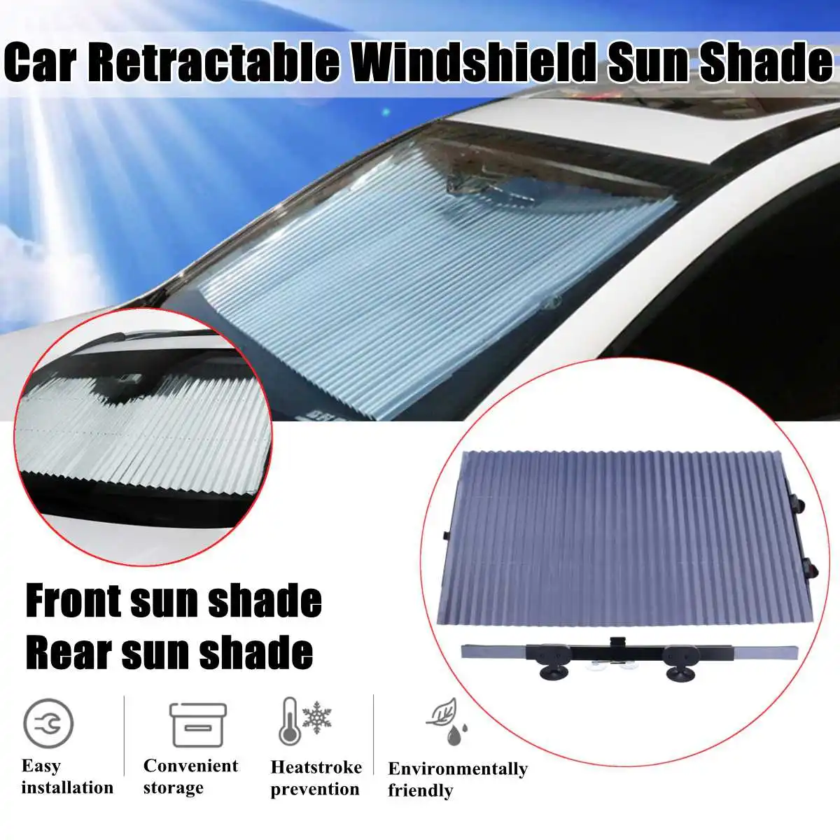 

Car Window Sunshade Retractable Windshield Sunshade Cover Shield Curtain Foldable Auto Sun Shade Block Anti-UV Car Window Shade