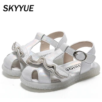 

2020 Summer Toddler Rhinestone Princess Sandals Children Beach Sandals Baby Girls Closed Toe Brand Shoes Soft Fashion Sandals