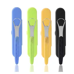 Portable Tongue Cleaner Tongue Scraper Reusable Stainless Steel Oral Mouth Brush