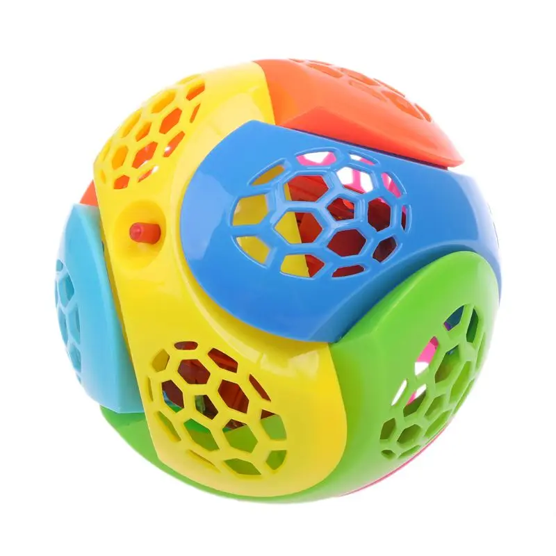 Головоломка прыжки Мигающий Прыгающий мячик танцующий шар светодиодный светильник музыка детская игрушка сборные блоки