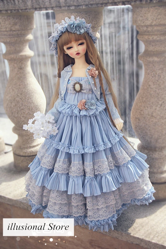 1/3 BJD SD кукла наряды одежда голубое платье для 1/3 sd10 bjd Кукла одежда вечернее платье