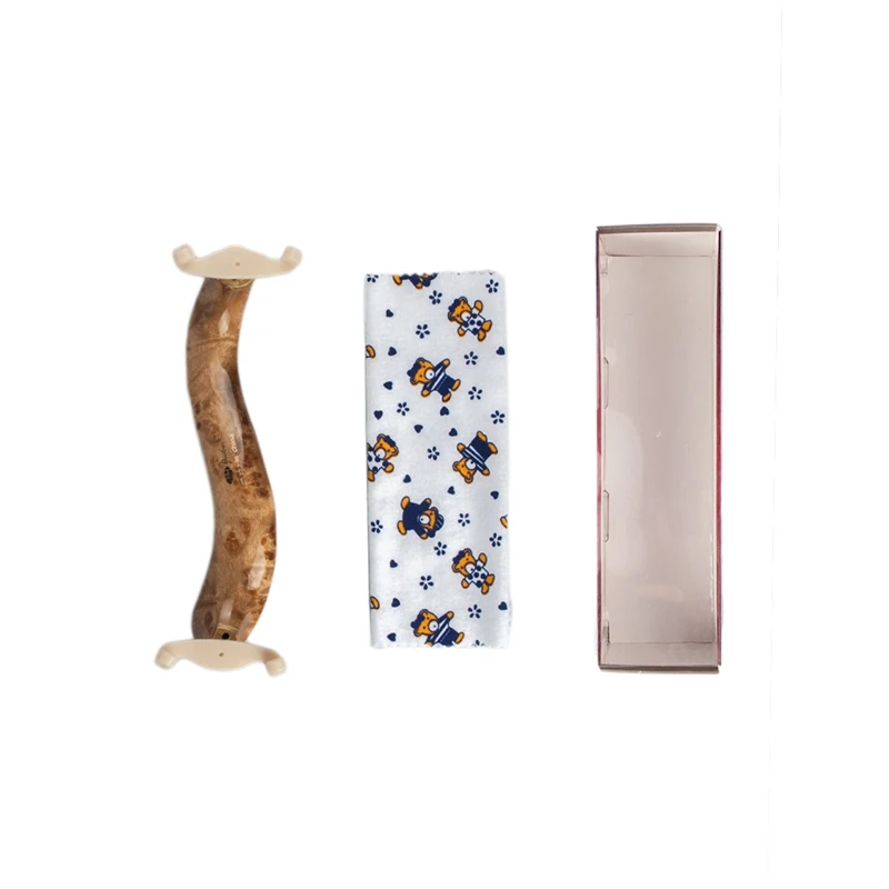 

Shoulder Rest 4/4 3/4 Bird Eye Maple Wood Violin Shoulder Rest for 4/4 3/4 Violin with Cleaning Cloth Parts Accessories