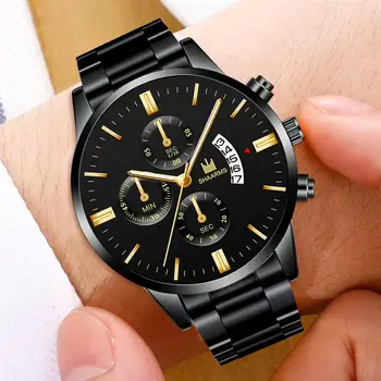 

Men'S Military Sport Watches Luxury Stainless Steel Band Quartz Wristwatch Male Fashion Business Date Watch Relogio Masculino